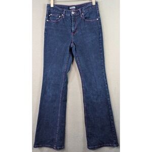 Gasoline Women's Bootcut Jeans Blue‎ Denim Flared Mid Rise Stretchy Y2K Size 7